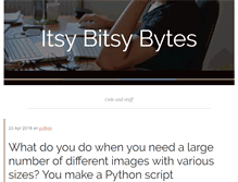 Tablet Screenshot of itsybitsybytes.com